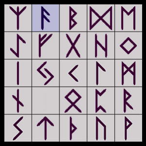 rune-blok Ansuz